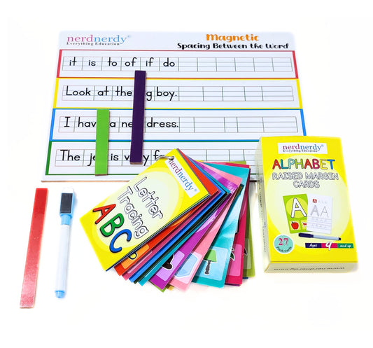 NerdNerdy Sensory Tactile Raised margins Kit - Level 1/  useful kit for those with defecit in fine motor skills, dyslexia, dysgraphia, autism or those having writing issues - NerdNerdy