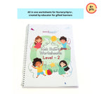 NerdNerdy Workbook -Task Rubric Level 2 for 4yr old/ All in one worksheets for LKG/Set of 160+ worksheets. - NerdNerdy