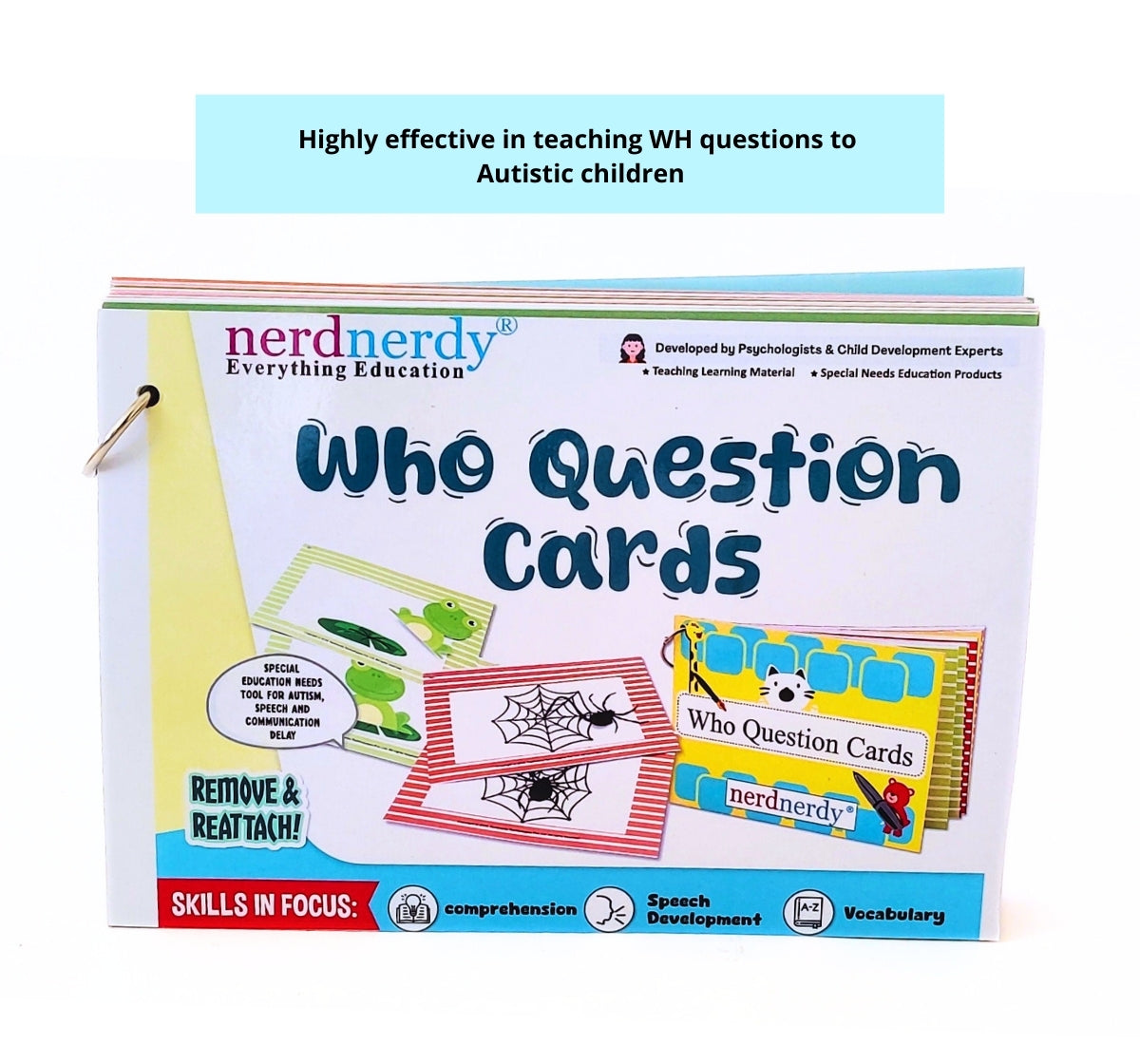 NerdNerdy WHO Questions/Interactive cards for children with Autism/Speech Therapy/ Occupational Therapy/ Special Education - NerdNerdy