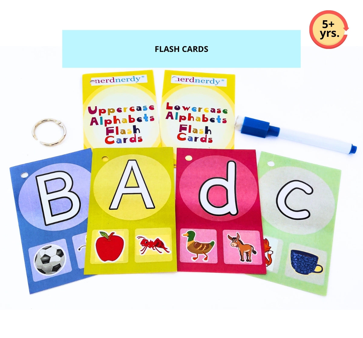 NerdNerdy Uppercase and Lowercase Alphabet Flashcards - NerdNerdy