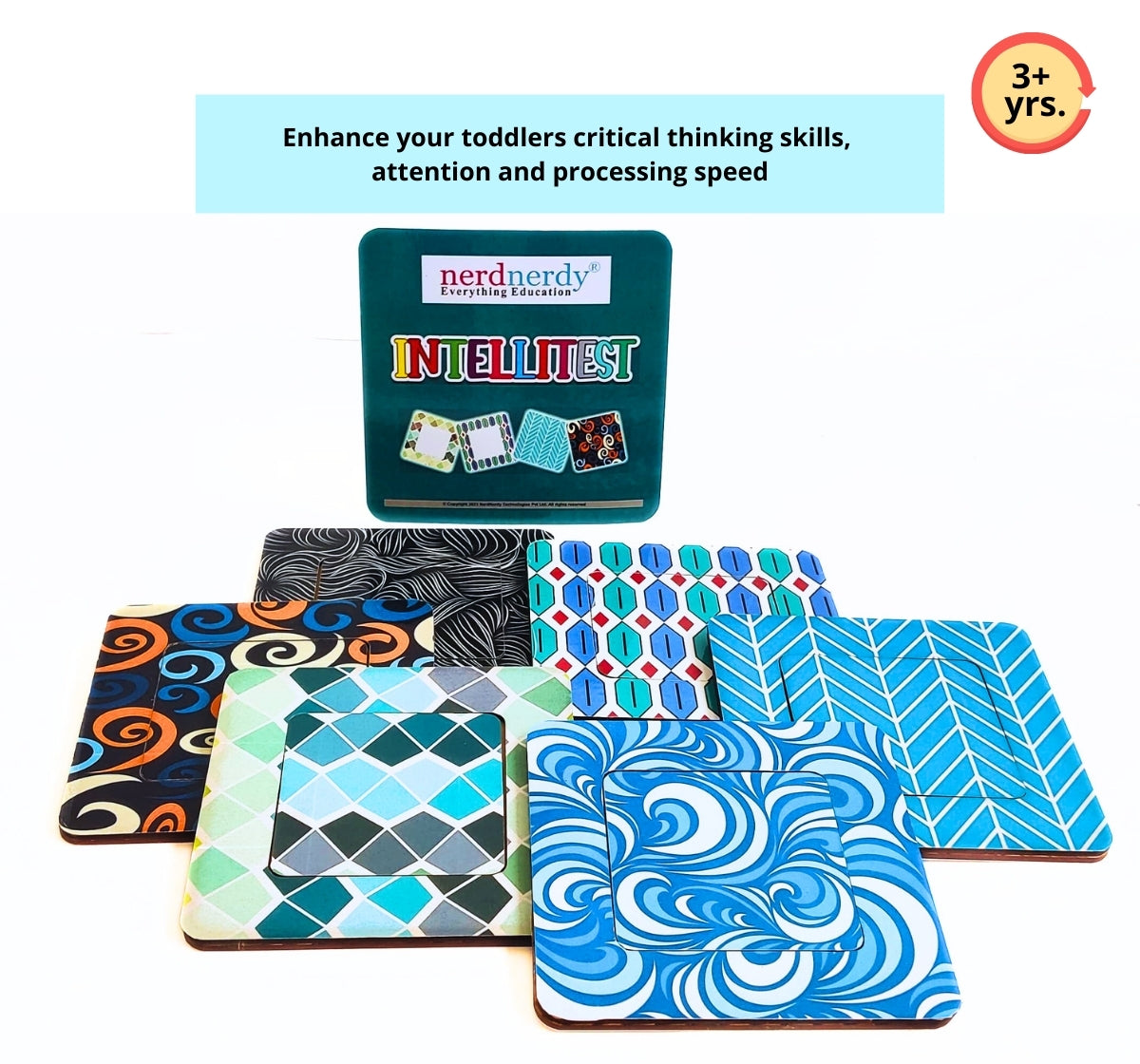 NerdNerdy Intellitest Puzzle//Stimulates logical thinking and problem-solving skills in 3+yrs old preschoolers/.Can be used for Children with Special Education Needs - NerdNerdy