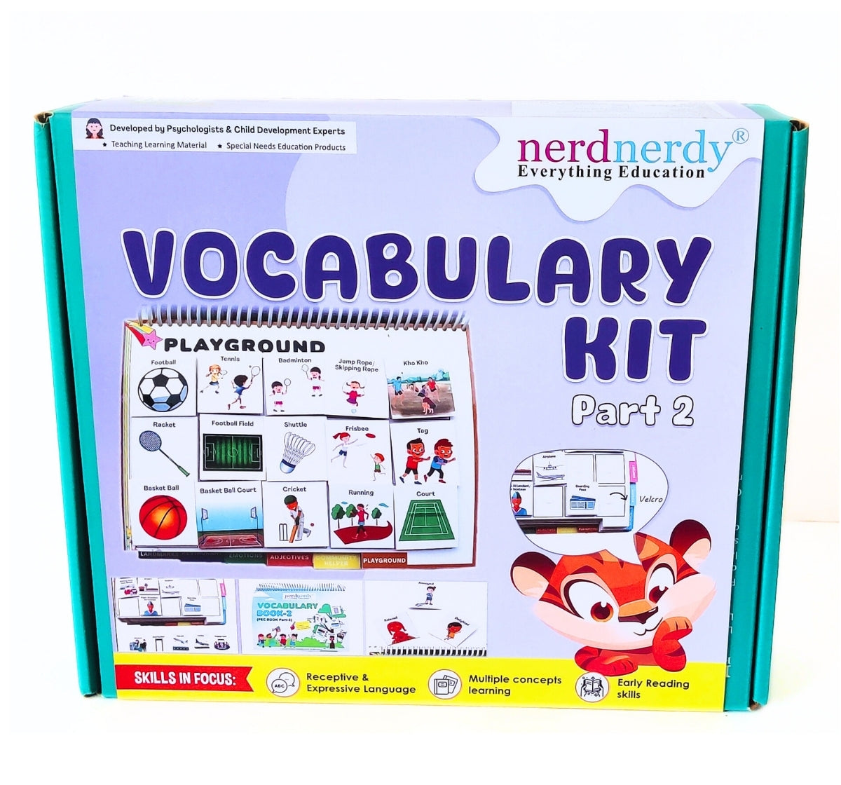 NerdNerdy Vocabulary Kit Part 2/Velcroed Picture cards on multiple topics/can be used for Children with Special education needs/4+yrs - NerdNerdy