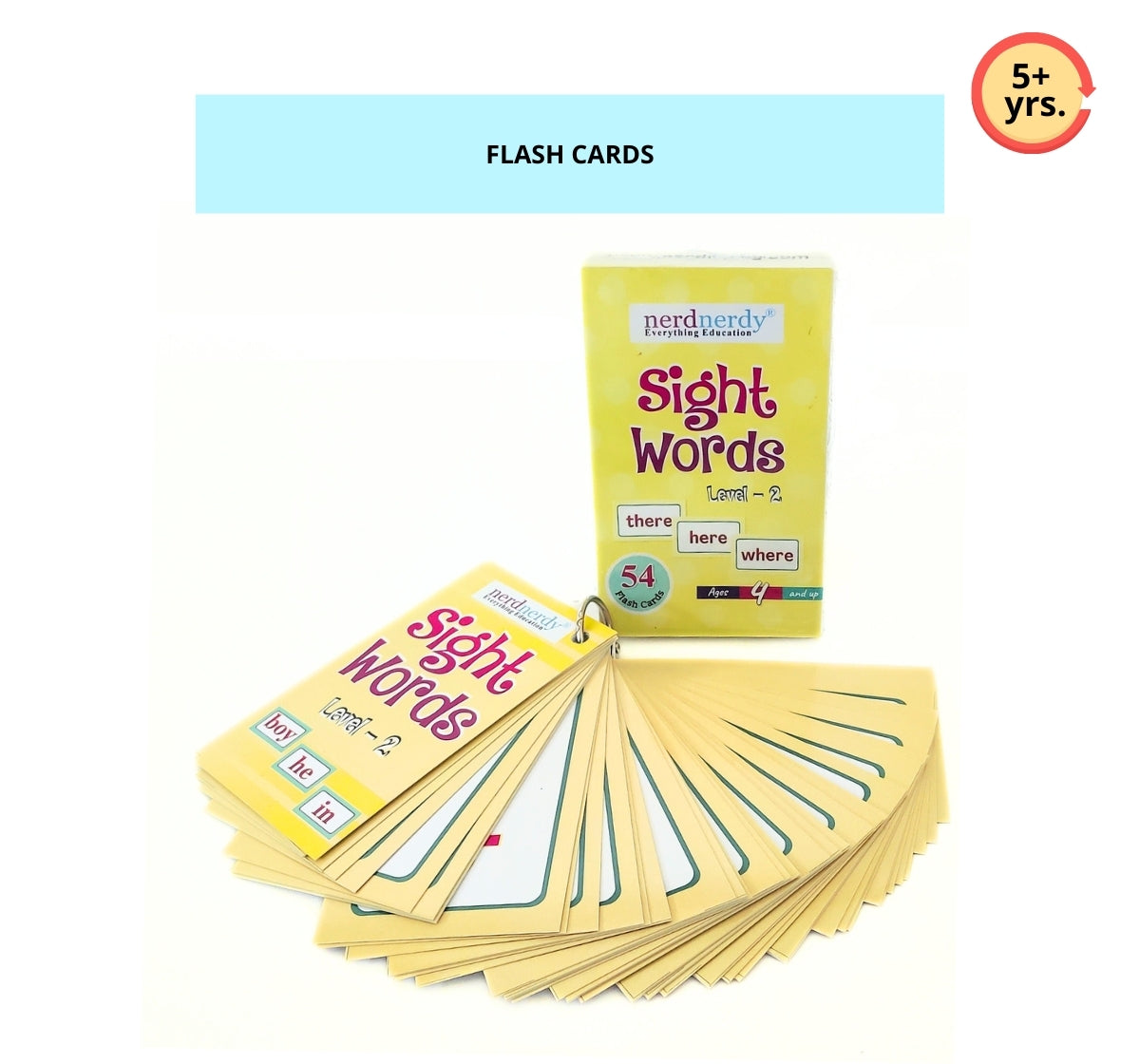 Nerdnerdy English Sight Words Flash Cards Level-2 - NerdNerdy