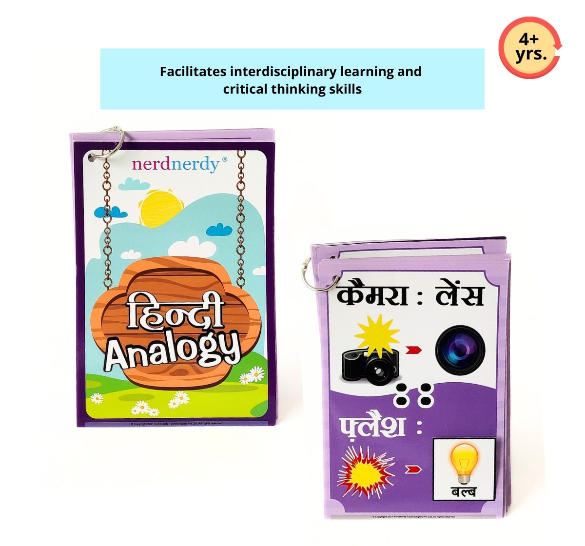 NerdNerdy Hindi Analogy level1/Improves Critical Thinking Skills in 4+yrs/Hands-on Teaching aid - NerdNerdy