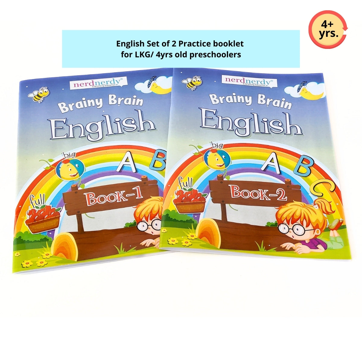 NerdNerdy Brainy Brain English Practice Book (2) set for 4yrs - NerdNerdy