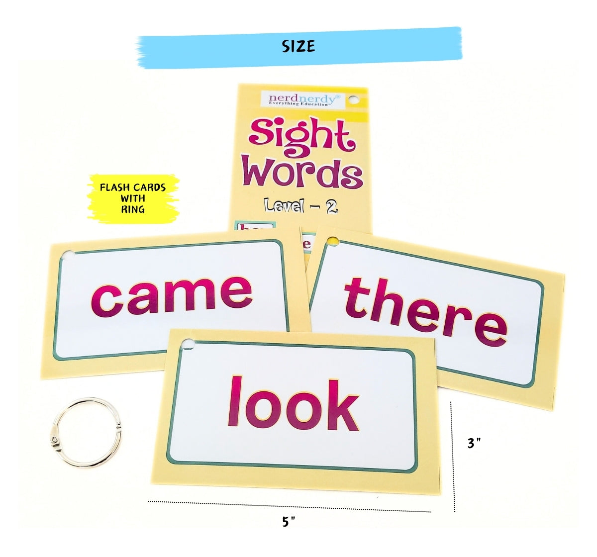 Nerdnerdy English Sight Words Flash Cards Level-2 - NerdNerdy