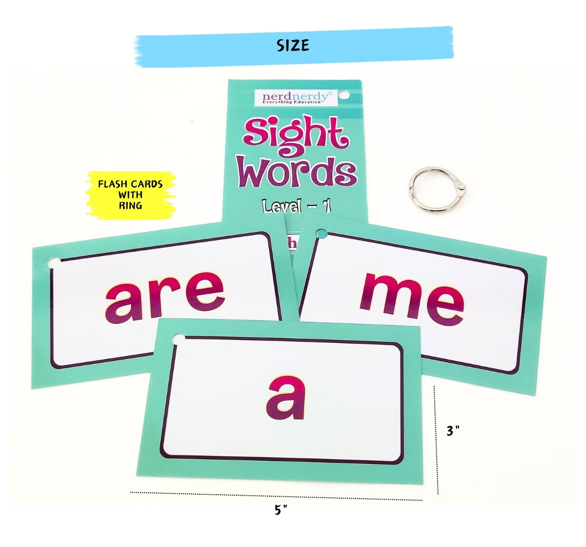 NerdNerdy English Sight Words Flash Cards Level-1 - NerdNerdy