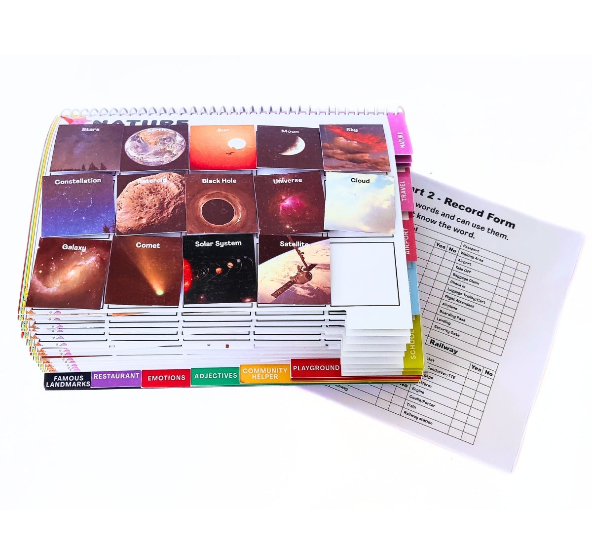 NerdNerdy Vocabulary Kit Part 2/Velcroed Picture cards on multiple topics/can be used for Children with Special education needs/4+yrs - NerdNerdy