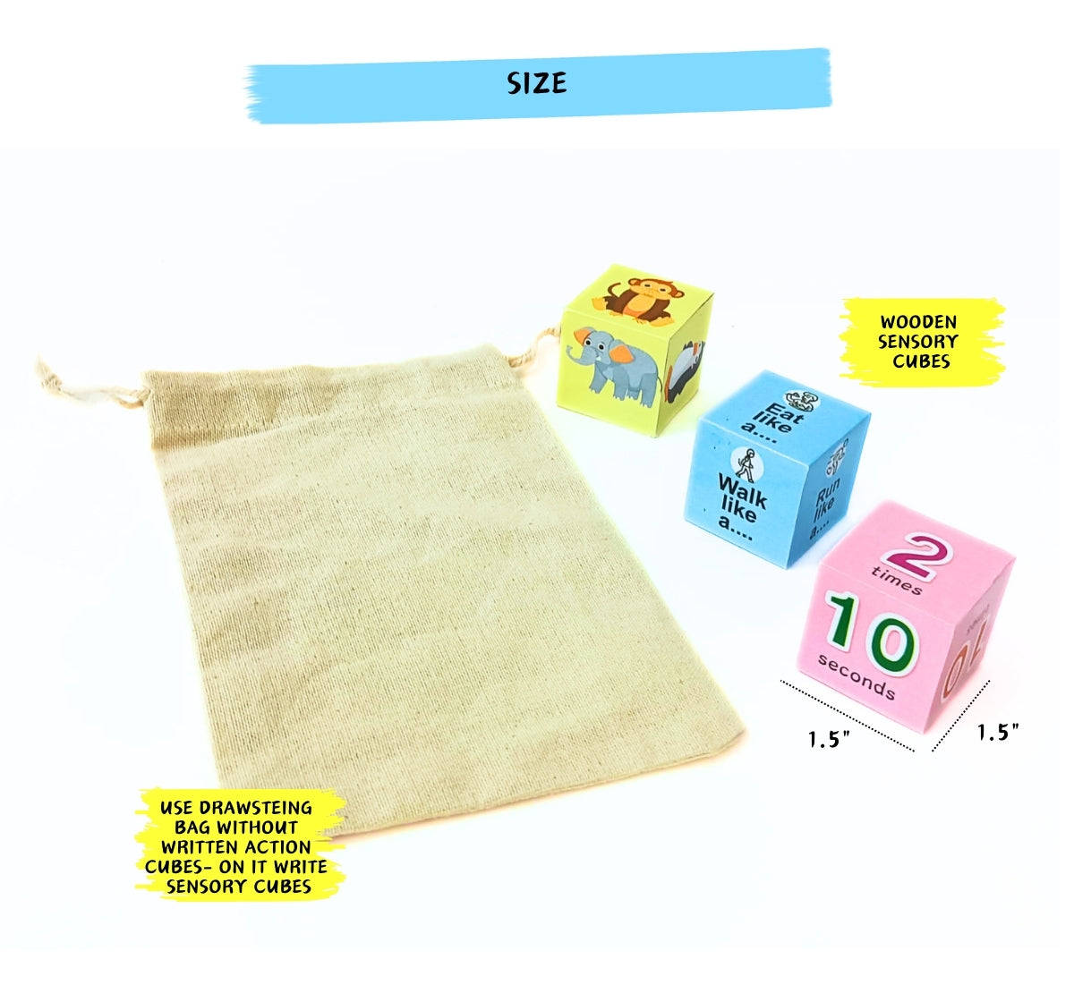 NerdNerdy Sensory Cubes for Children with Special Needs, those having sensory challenges like Autism/ Occupational therapy/ Vestibular/ Instruction following/Receptive and Expressive language skills - NerdNerdy