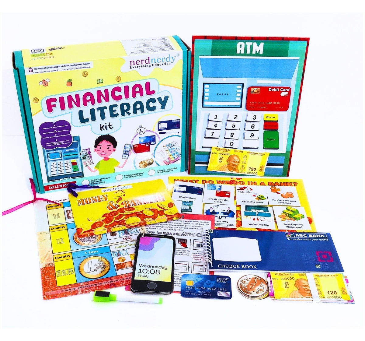 NerdNerdy Financial Literacy kit/ For children aged 6 and up to teach basic financial concepts in a fun and engaging way. - NerdNerdy