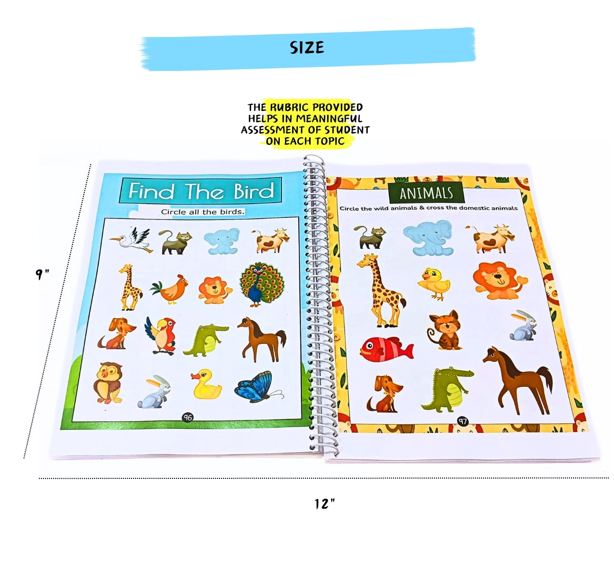 NerdNerdy Workbook -Task Rubric Level 1 for 3yr old/ All in one worksheets for Nursery/Set of 160+ worksheets. - NerdNerdy