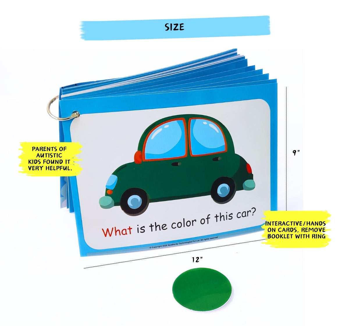 NerdNerdy 'What' Question Basic Level/Interactive hands on cards for children with Autism - NerdNerdy