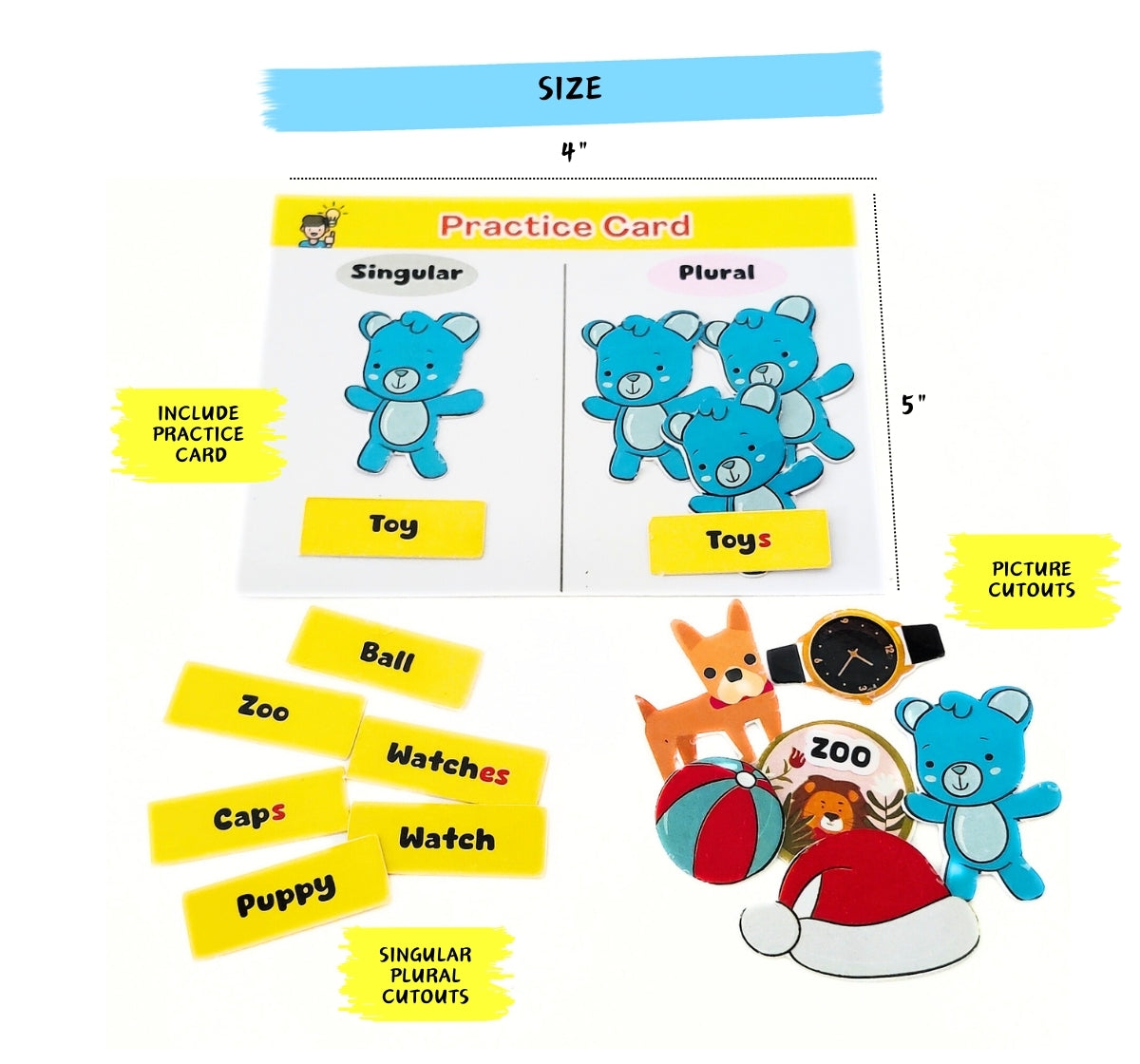 NerdNerdy English Singular Plural Flash Cards - NerdNerdy