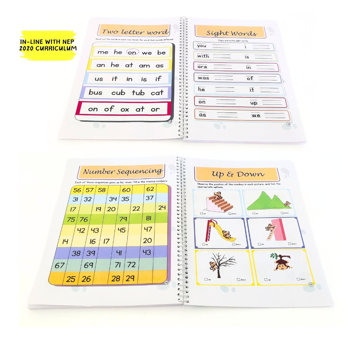 NerdNerdy Workbook -Task Rubric Level 2 for 4yr old/ All in one worksheets for LKG/Set of 160+ worksheets. - NerdNerdy