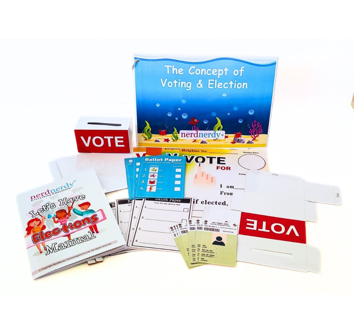 NerdNerdy Lets have Elections/Elections & Voting Game/7+yrs - NerdNerdy