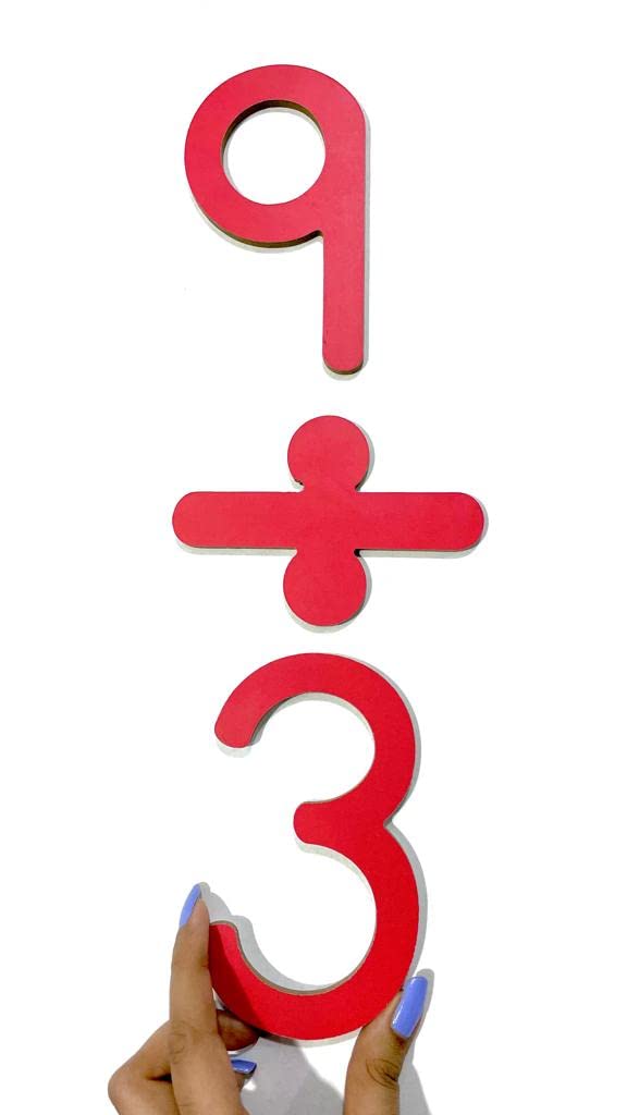 Nerdnerdy Wooden Math Signs Set and Numbers/Preschool 3-4yrs/ Training Videos by Experts to use in Multiple Ways to Teach Different Concepts/woode Math kit - NerdNerdy