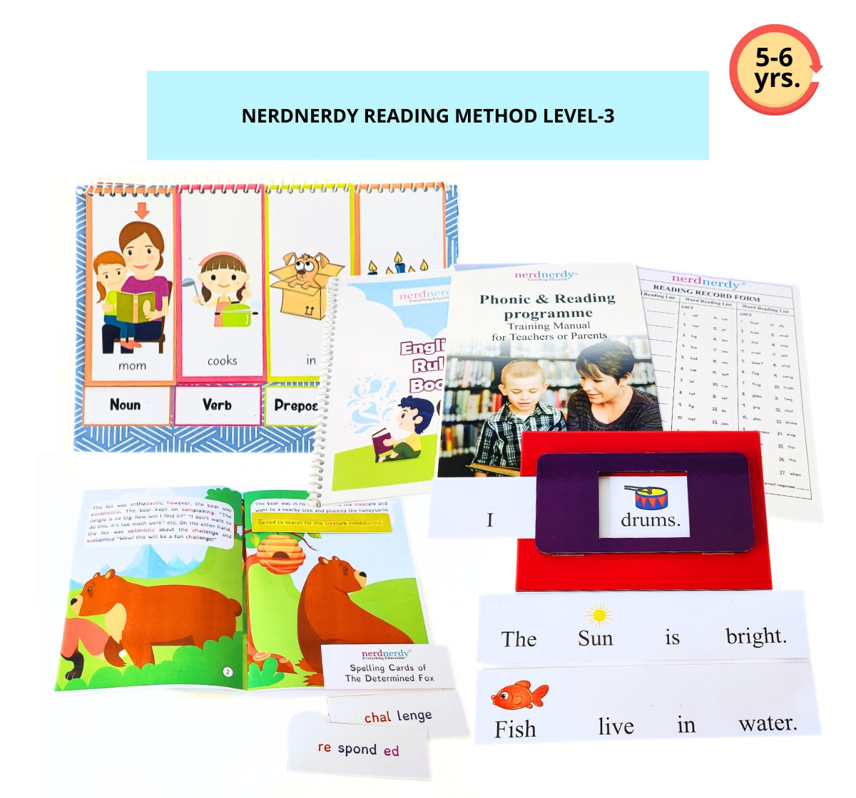 NerdNerdy's Reading Method Level 3/ Phonic Kit for 5yrs+/ Research Backed - NerdNerdy