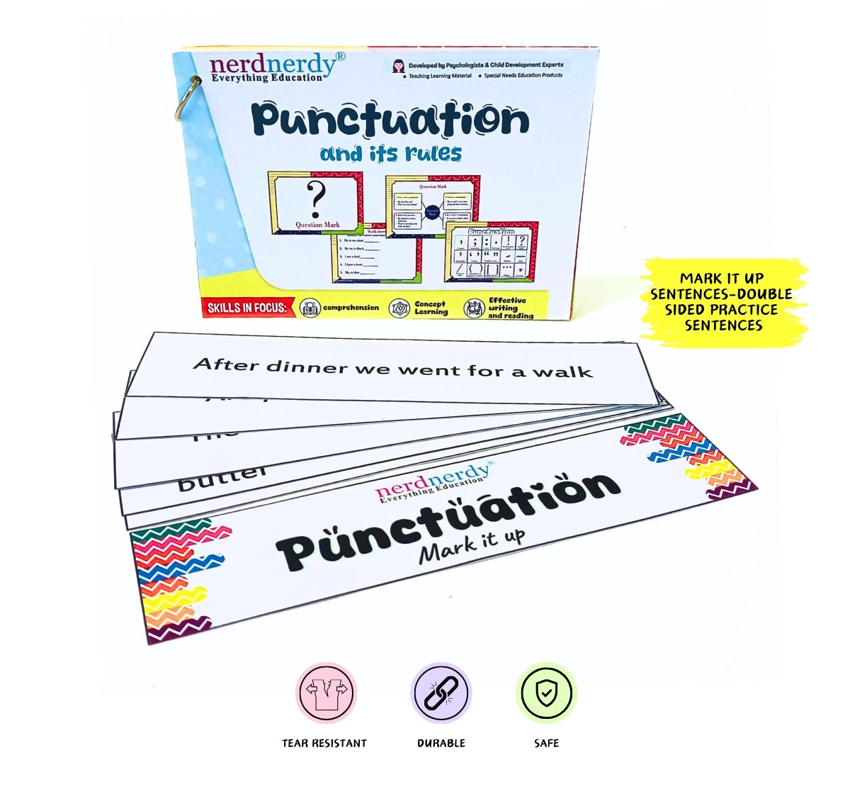 NerdNerdy Punctuation and its rules/Teaching Learning aid for home/ classrooms/7yrs+/ Can be used for Special Education - NerdNerdy