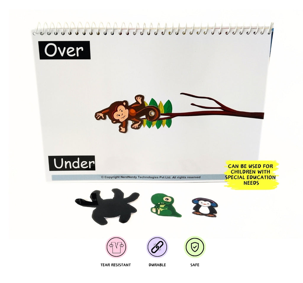 NerdNerdy Opposites Level 1/3+yr/ TLM/  home &classroom/can be used for children with Special Education needs. - NerdNerdy