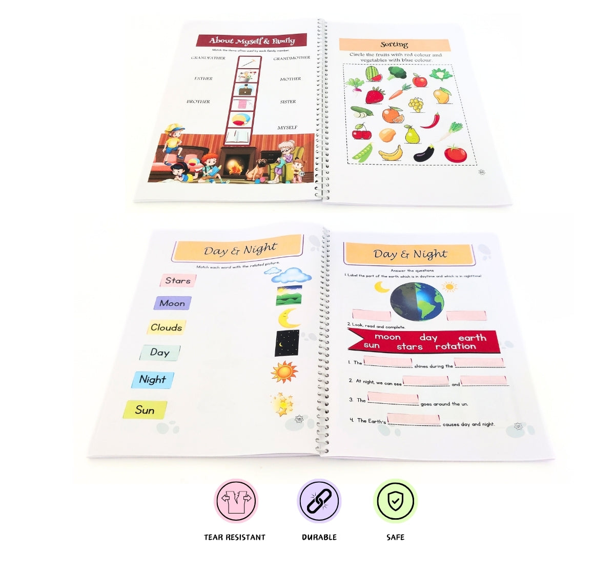 NerdNerdy Workbook -Task Rubric Level 2 for 4yr old/ All in one worksheets for LKG/Set of 160+ worksheets. - NerdNerdy