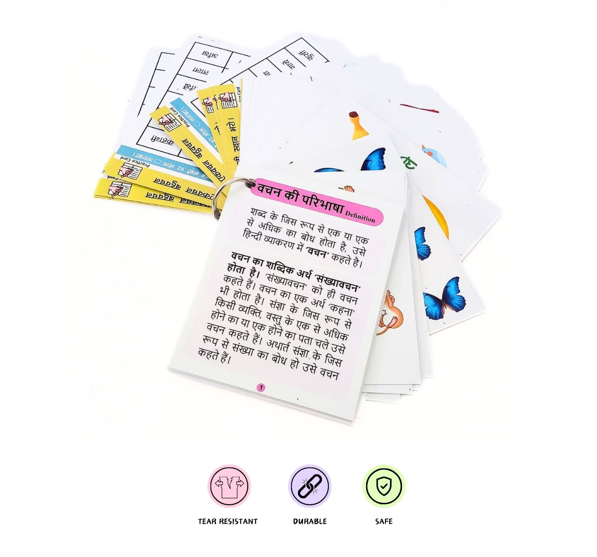 NerdNerdy Hindi Singular & Plural Flashcards/Useful for 5+yrs preschooler/ For classroom &home use - NerdNerdy