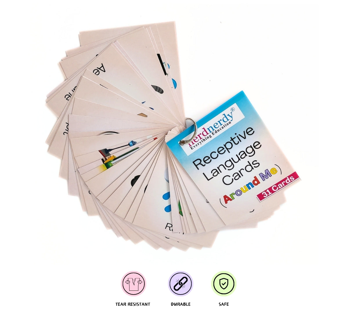 NerdNerdy Receptive Language Vocabulary Cards Level 2 -AROUND ME - NerdNerdy