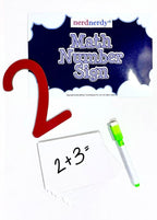 Nerdnerdy Wooden Math Signs Set and Numbers/Preschool 3-4yrs/ Training Videos by Experts to use in Multiple Ways to Teach Different Concepts/woode Math kit - NerdNerdy