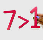 Nerdnerdy Wooden Math Signs Set and Numbers/Preschool 3-4yrs/ Training Videos by Experts to use in Multiple Ways to Teach Different Concepts/woode Math kit - NerdNerdy