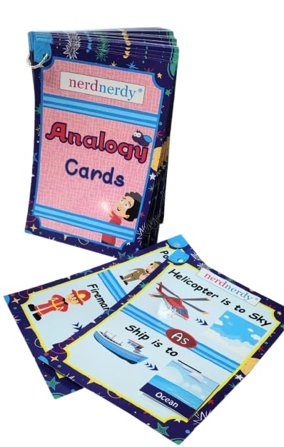 Analogy Cards Level 1 | Improves Critical Thinking Skills | Language Therapy Toys | Hands-on Teaching aid for Preschools - NerdNerdy