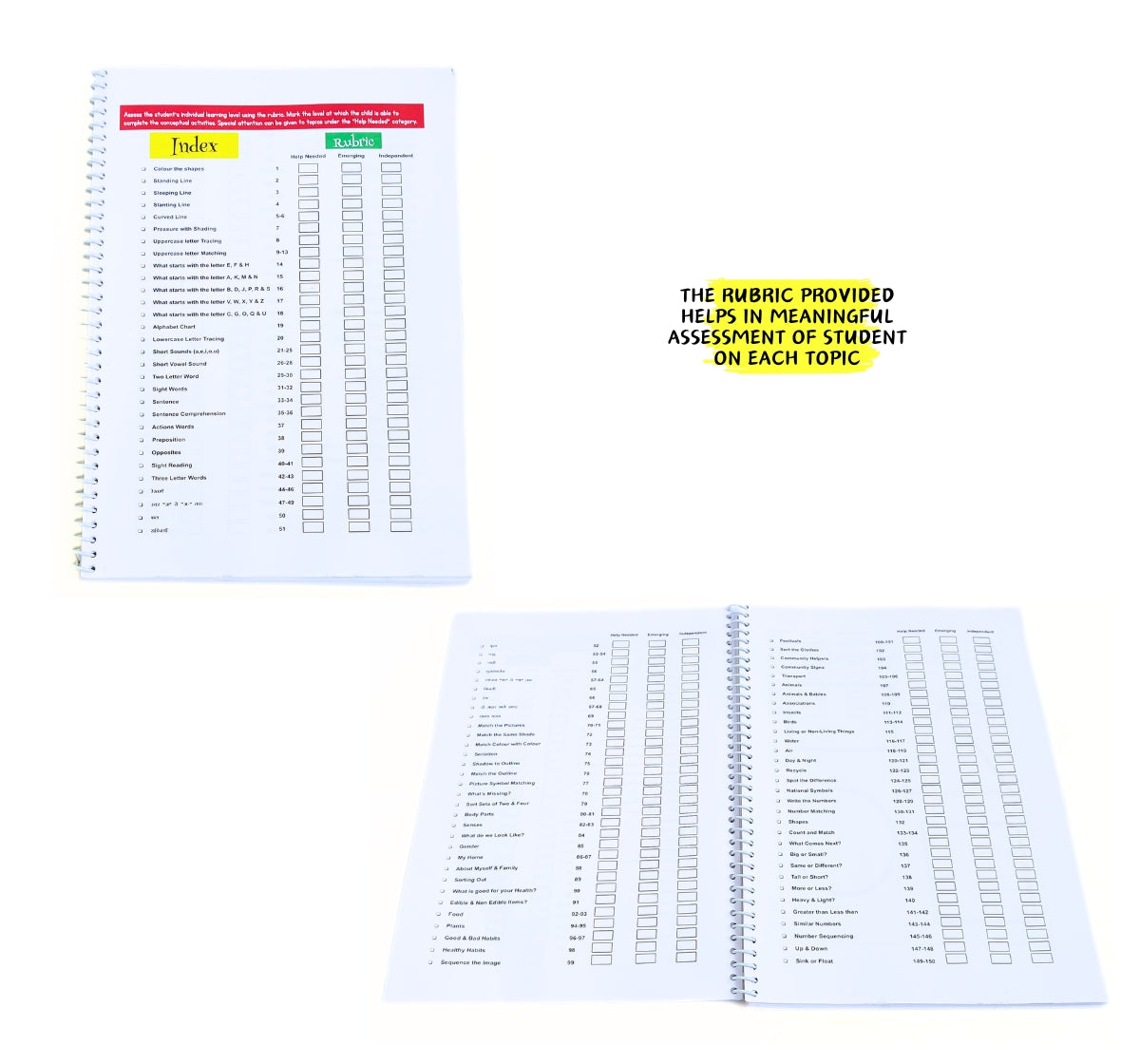 NerdNerdy Workbook -Task Rubric Level 2 for 4yr old/ All in one worksheets for LKG/Set of 160+ worksheets. - NerdNerdy