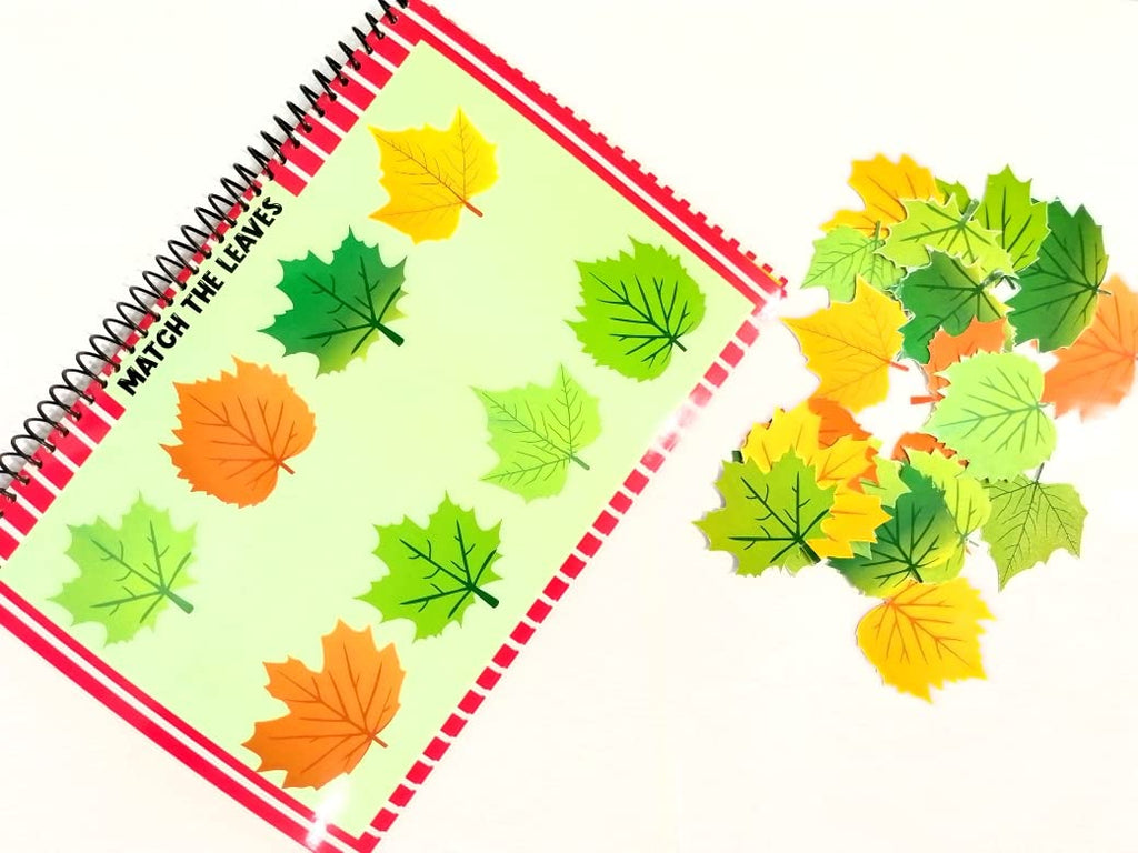 NerdNerdy Match and Sort Leaves, Visual Puzzle, Logical Activity, Brain Game, Visual Skills, Higher Order Thinking, Improve Cognitive Ability,matching flash cards for autism ,logical thinking activities for kids,iq games - NerdNerdy