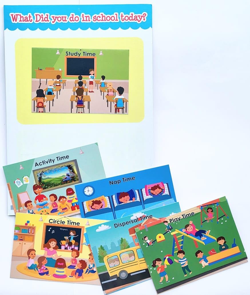 NerdNerdy What did You do in The School Today/Classroom Activity Schedule/Autism structuring/Attention/Memory/Occupational Therapy/Autism Toys/Speech Development/Sensory Toys