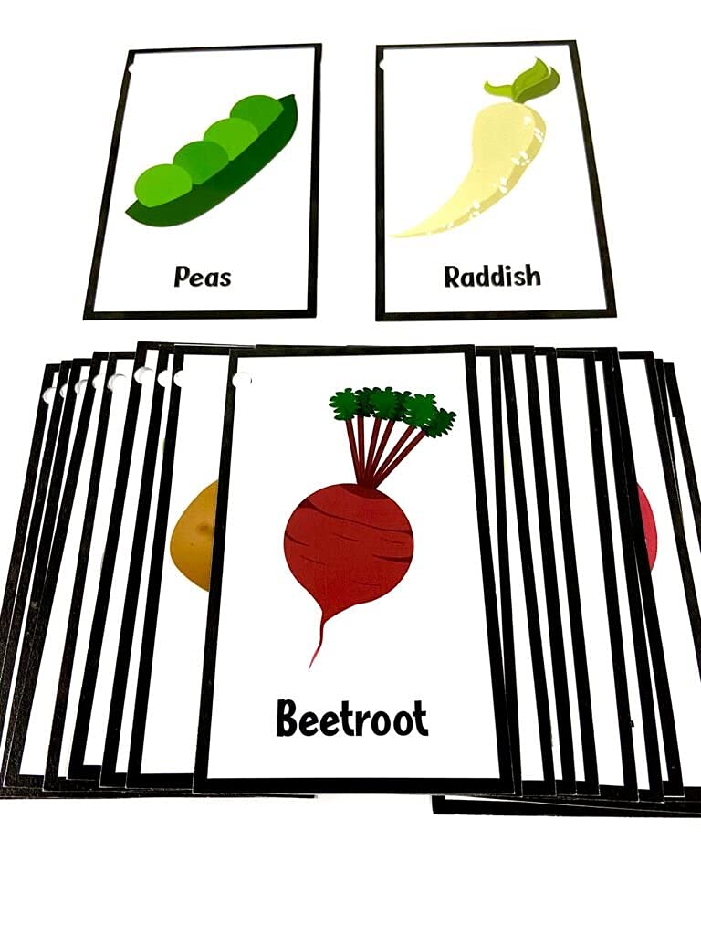 NerdNerdy Fruits and Vegetables Flashcards, for Preschool, Vocabulary Building and receptive/Expressive Language Special Needs and Therapy/Word Flash Cards for Kids - NerdNerdy