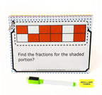 NerdNerdy Fractions Learning Board Game Set with Write & Wipe Marker, Educational Math Game for Kids Ages 4+years - NerdNerdy
