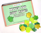 NerdNerdy Match and Sort Leaves, Visual Puzzle, Logical Activity, Brain Game, Visual Skills, Higher Order Thinking, Improve Cognitive Ability,matching flash cards for autism ,logical thinking activities for kids,iq games - NerdNerdy