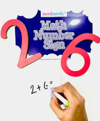 Nerdnerdy Wooden Math Signs Set and Numbers/Preschool 3-4yrs/ Training Videos by Experts to use in Multiple Ways to Teach Different Concepts/woode Math kit - NerdNerdy