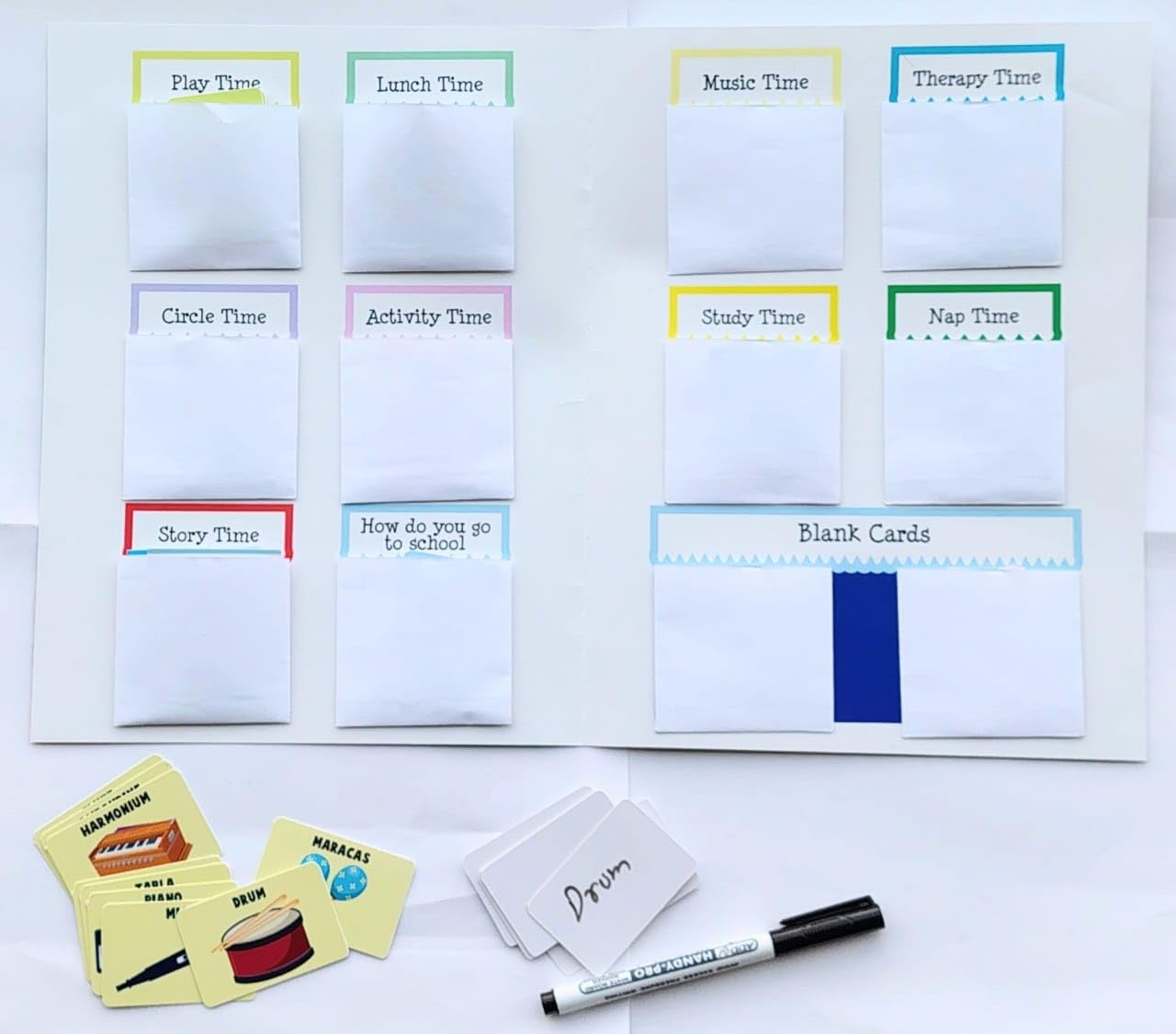 NerdNerdy What did You do in The School Today/Classroom Activity Schedule/Autism structuring/Attention/Memory/Occupational Therapy/Autism Toys/Speech Development/Sensory Toys