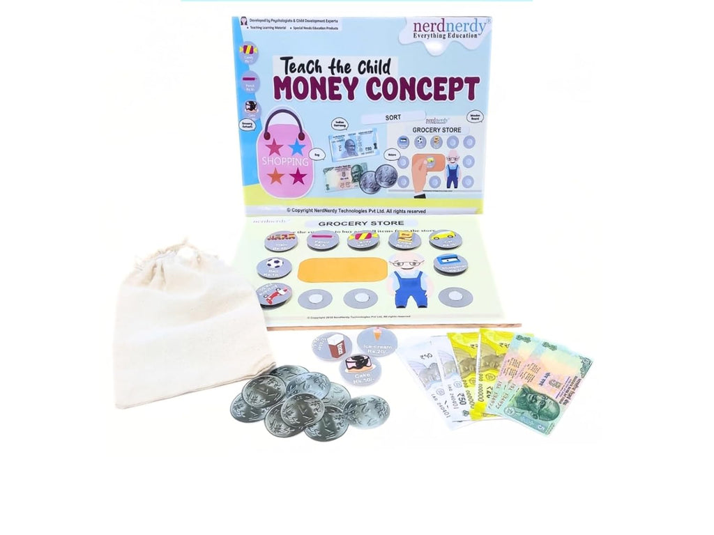 NerdNerdy Teach the child Money Concept/6+yrs/activity based / birthday gifts/Special Education needs