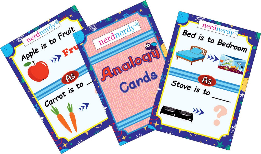 Analogy Cards Level 1 | Improves Critical Thinking Skills | Language Therapy Toys | Hands-on Teaching aid for Preschools - NerdNerdy