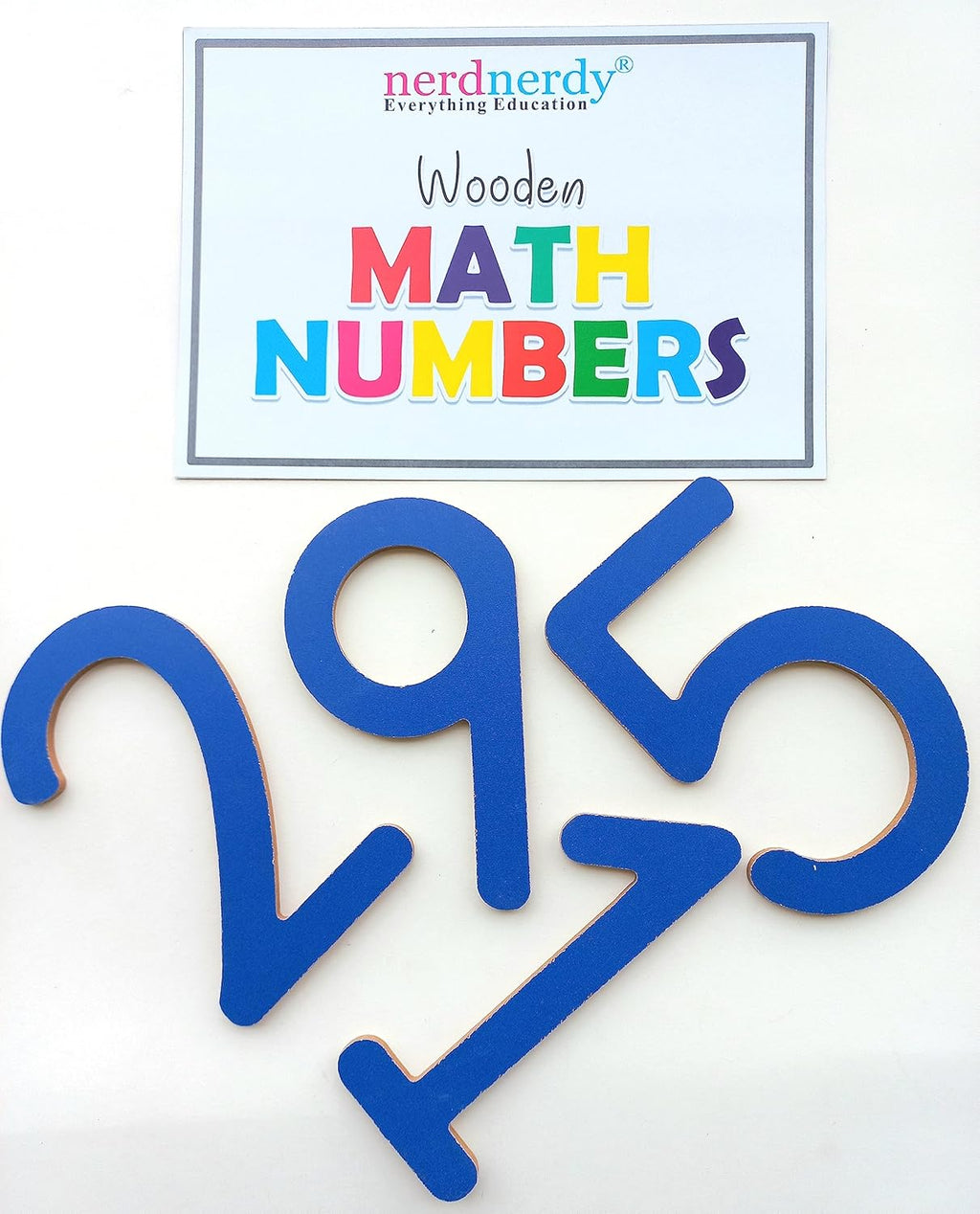 NerdNerdy Math Wooden Numbers/Large Sized/Preschool/ 3-4yrs/ Training Videos by Experts to use in Multiple Ways to Teach Different Concepts/Wooden Maths kit - NerdNerdy