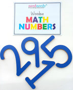 NerdNerdy Math Wooden Numbers/Large Sized/Preschool/ 3-4yrs/ Training Videos by Experts to use in Multiple Ways to Teach Different Concepts/Wooden Maths kit - NerdNerdy