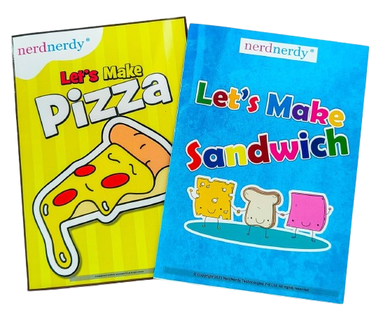 Nerdnerdy Pretend Play Pizza & Sandwich Game for Educational Toys, Number Learning Toys, Preschool Math Games, and Manipulatives for Early Learning