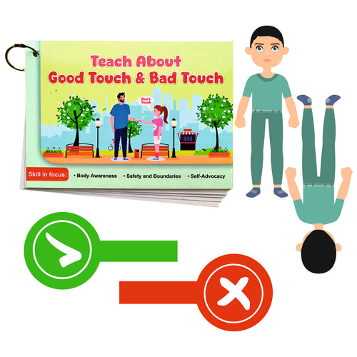 Good Touch Bad Touch Educational Cards, Body Awareness Safety Boundaries Self-Advocacy, Kids Learning Tool with Illustrations - NerdNerdy