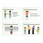 Good Touch Bad Touch Educational Cards, Body Awareness Safety Boundaries Self-Advocacy, Kids Learning Tool with Illustrations