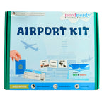 NERDNERDY Airport Pretend Play & Social Skills Kit for Kids | Autism | Speech | Communication | PEC | Visual | Therapy Tool | ABA | Role Play Learning | Gift - NerdNerdy