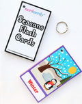NerdNerdy Season Flashcards, Early Learning, Educational Cards,Word Flash Cards for Kids - NerdNerdy