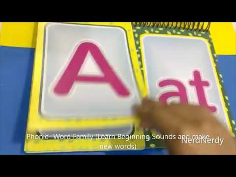 NerdNerdy Word family & Rhyming words/3+yrs/ English & Hindi/Teaching Learning aid for home/ classroom